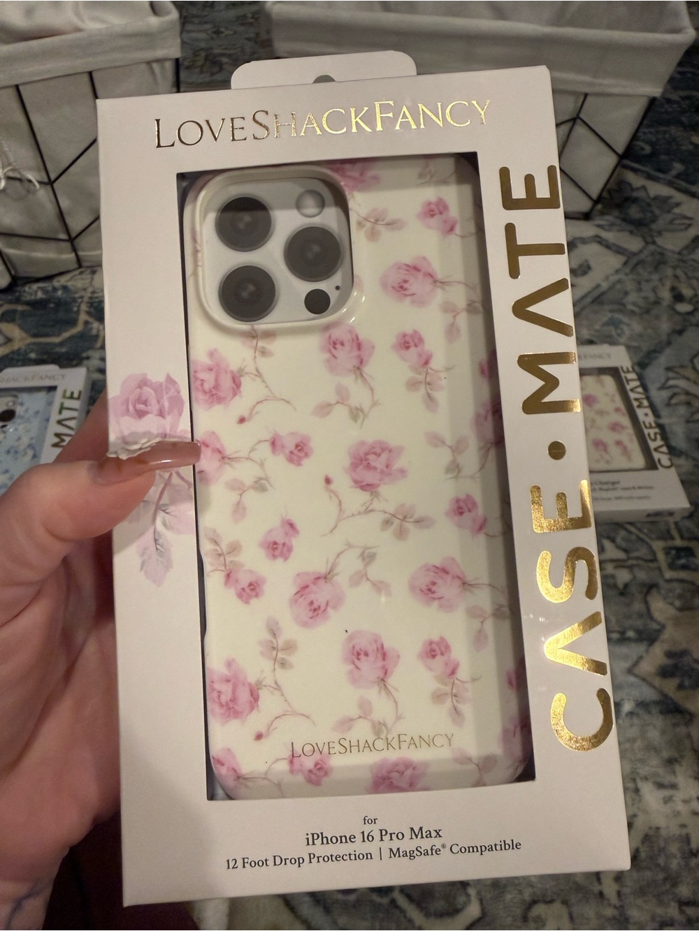 LoveShackFancy Pink Floral iPhone 16 Pro Max Case NWT